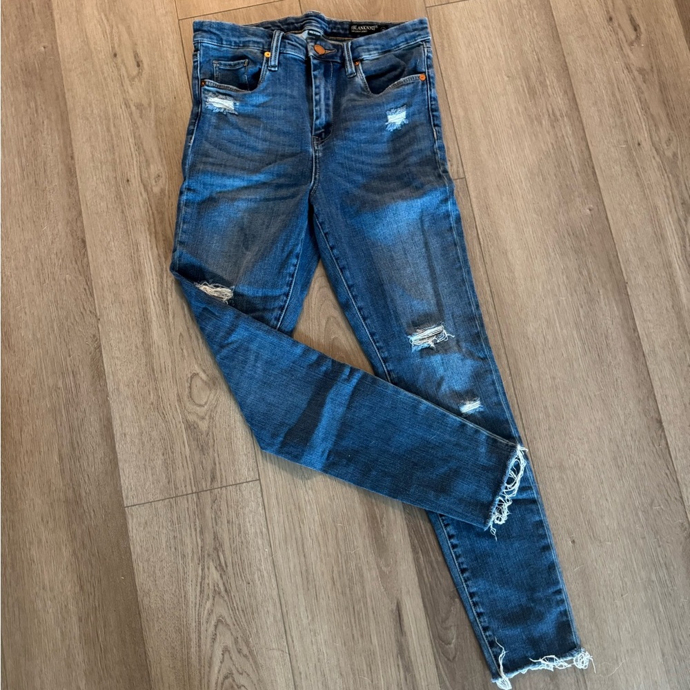 Blank NYC Blue Skinny Distressed Jeans